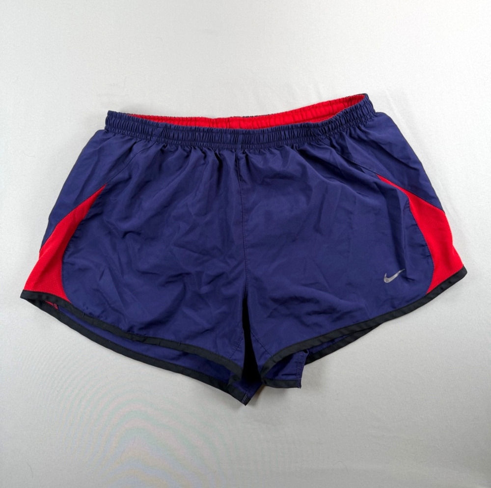 Nike Dri-Fit Tempo Activewear Shorts (Women's Medium) in Blue/Red